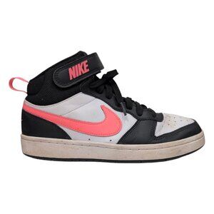 Nike Court Borough Mid 2 Shoes Girls Black Sunset Pulse White CD7782 Size 5.5